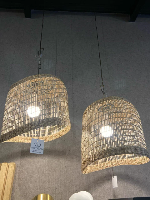 Pantalla colgante Rattan Muoy 30X30 - comprar online