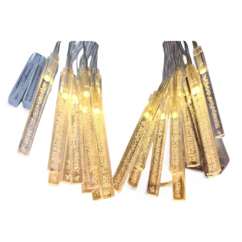 Guia 20 luces caireles acrílicos con luz cálida