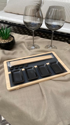 SET DE SUSHI NEGRO PARA 4 BAMBOO - comprar online