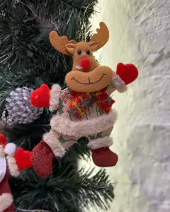 Colgante paño Papá Noel/Reno en internet