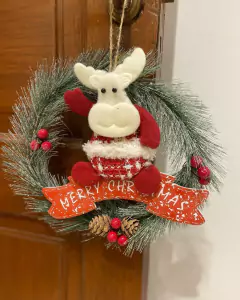 Roscas de pino con Papá Noel/reno