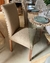 Silla Buenos Aires recta tapizada lino spazio beige
