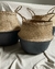 Canasta Seagrass con gris 40 cm