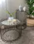 Mesa columna espejada Metal 42x42x69h