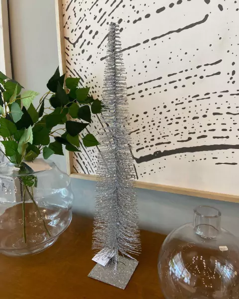 Arbol elegante plata 60cm