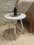 Mesa nórdica redonda tapa blanca 0.40X0.40X0.45 altura