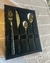 Set de cubiertos x24p. Sakura Black acero inox