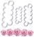Kit de 3 Cortadores para Fazer Rosas - Confeitaria Fina