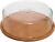 Porta Bolo Torta Doces Salgados em Bambu com Tampa de Acrílico 28cm