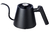 Chaleira Profissional Barista Bico Fino e Longo Gooseneck Com Termômetro Inox Black - Mimo Style