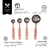 Imagem do Conjunto De 4 Colheres Medidoras Aço Inox Bronze - Mimo Style