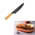 Faca do Chef em Aço Inox Preto e Madeira Acácia 8" - Mimo Style