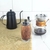 Moedor de Café em Grãos com Recipiente Round Em Aço Inox e Cor de Madeira - Mimo Style