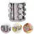 Conjunto Porta Condimentos com Suporte Inox Giratório (12 Peças)