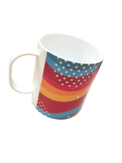 Taza de polímero blanca linea F - Polymer-Mug Mendoza