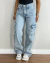 Calça Jeans Wide Leg Cargo Ref 099 GL
