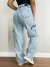 Calça Jeans Wide Leg Cargo Ref 099 GL - comprar online