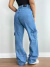 Calça Jeans Wide Leg Cargo GL Ref 596 - comprar online