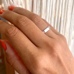 Aliança Fio Quadrado 3mm