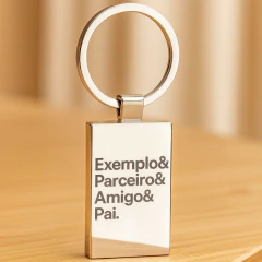 Chaveiro PAI Personalizado em Aço Inox