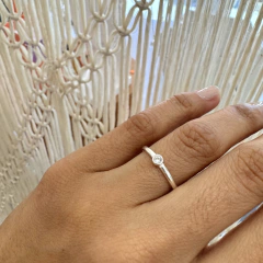 Anel Pedra solitário