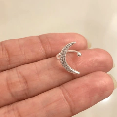 Piercing fake Meia Lua cravejado - comprar online