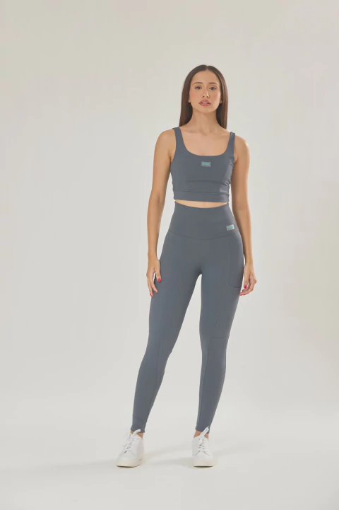 CALÇA BOLSO LATERAL CINZA