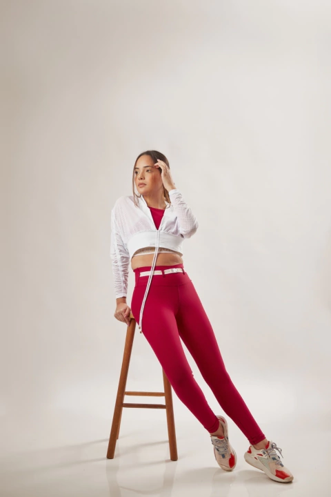 CROPPED MANGAS FRANZIDAS BRANCA