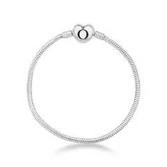 Pulseira para berloque coração liso