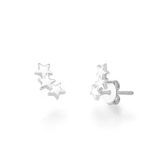 Brinco prata mini ear cuff estrelas