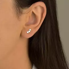 Brinco prata mini ear cuff estrelas - comprar online