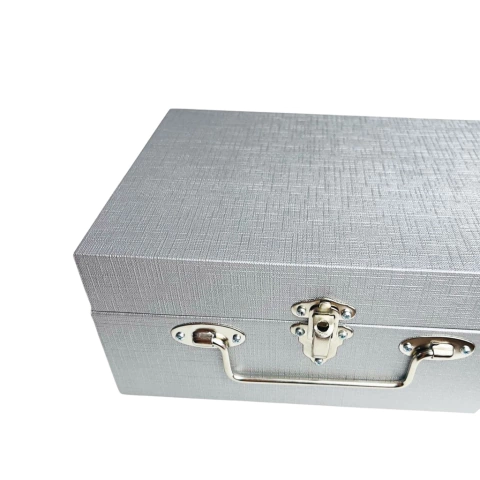 Maleta/porta joias - M dupla (prata)