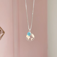 Colar Mapa Mundi patuá na internet