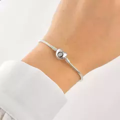Pulseira para berloque coração liso - comprar online