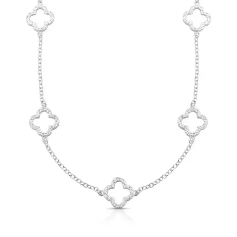 Choker Prata trevos cravejados - comprar online