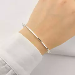 Bracelete Prata fio quadrado - comprar online
