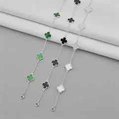 Pulseira Prata trevos verde - loja online