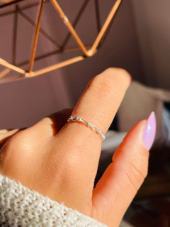 Anel Aparador corações com pedras - comprar online