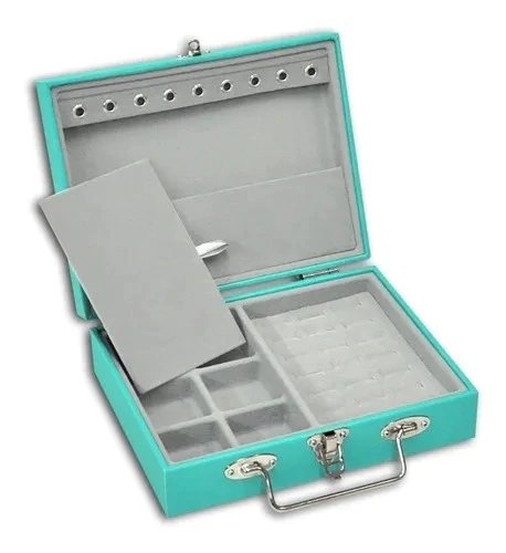 Maleta-Porta-joias P Simples (Turquesa)