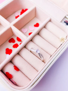 Anel solitário dois elos - loja online