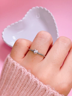 Anel coração romance