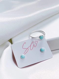 Anel Resina Verde Pastel na internet