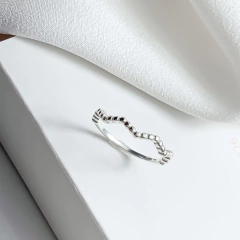 Anel Prata zigzag trabalhado - comprar online