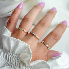 Anel Prata zigzag trabalhado na internet