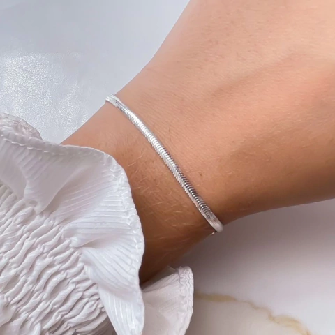 Pulseira prata lacraia