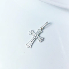 Pingente prata crucifixo detalhado - comprar online