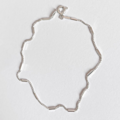 Pulseira Prata fina detalhes