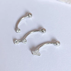 Piercing Prata umbigo zircônia pendente - comprar online