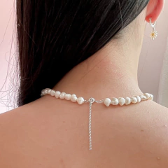 Colar de pérola barroca natural - Prata 925 na internet