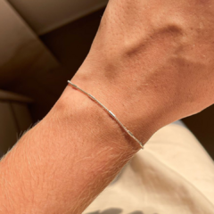 Pulseira Prata fina detalhes - comprar online